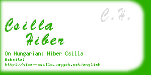 csilla hiber business card